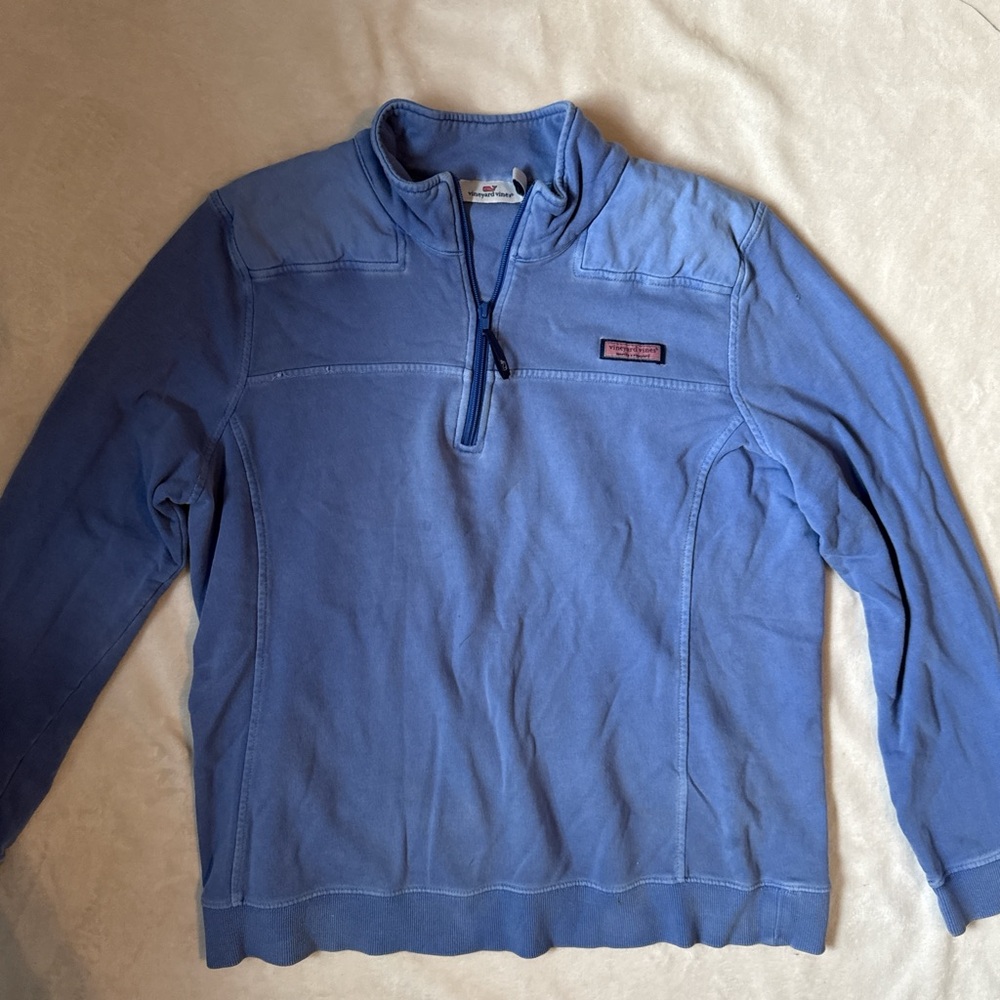 Vineyard Vines Men's Light Blue Zip-Up Sweater